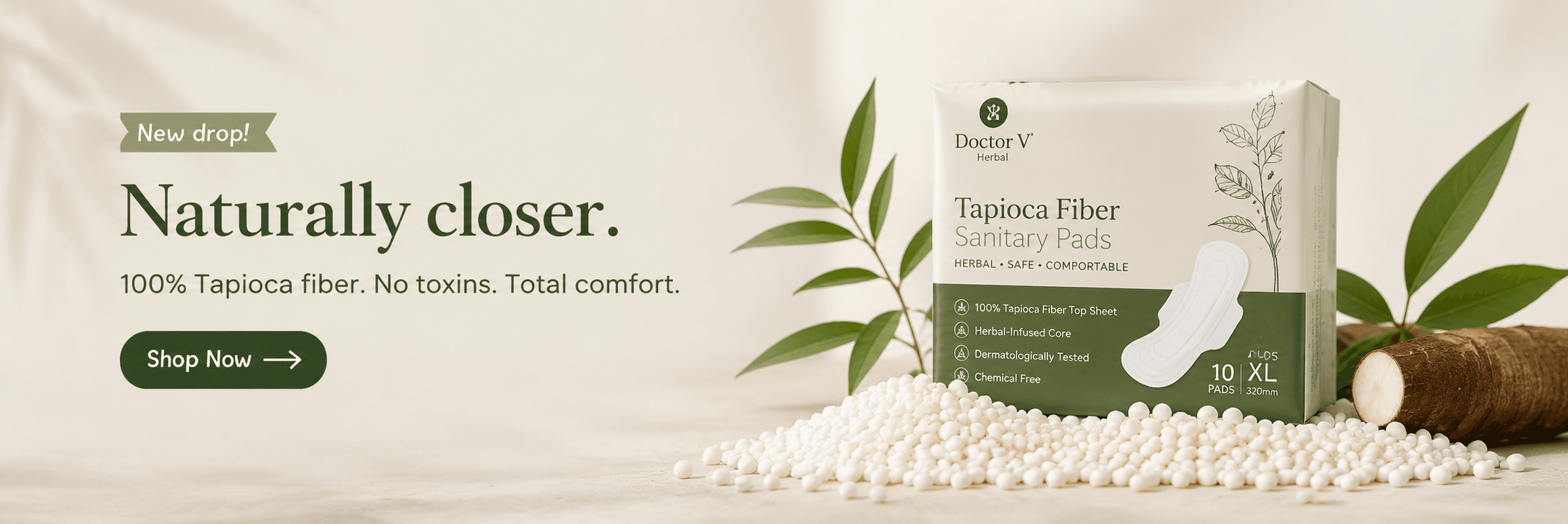 Doctor V Herbal tapioca product banner